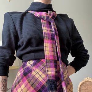 SOLD Vintage 60s Turtleneck Wool Midi Dress Set S